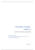 OCR History The Early Tudors (Y106), Henry VII (Topics 1 and 2)