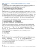 NURSING 212 - Exam 1 Assessment of the Respiratory System Test Bank 2020