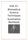 Unit 21 - Biomedical Science (P1, P2, P3, P4, P5, P6, M1, M2, M3, M4, M5, D1, D2, D3, D4, D5)