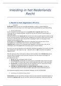Samenvatting (ARW1):  Inleiding in het Nederlandse recht - Verheugt (