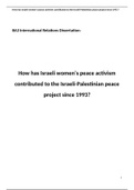 How has Israeli women’s peace activism contributed to the Israeli-Palestinian peace project since 1993