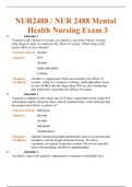 NUR2488 / NUR 2488 Mental Health Nursing Exam 3 | Latest 2020 (Questions and detailed Answers) | Rasmussen College