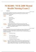 NUR2488 / NUR 2488 Mental Health Nursing Exam 2| Latest 2020/2021  (Questions and detailed Answers) | Rasmussen College