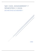 SJD 1501 ASSIGNMENT 7 SEMESTER 2020
