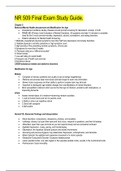 Chamberlain College of Nursing - NR 509 Week 8 Final Exam Study Guide
