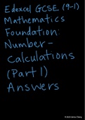 Answers to Edexcel GCSE (9-1) Mathematics Foundation Textbook: Number - Calculations (Part 1)
