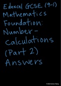 Answers to Edexcel GCSE (9-1) Mathematics Foundation Textbook: Number - Calculations (Part 2)