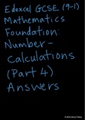 Answers to Edexcel GCSE (9-1) Mathematics Foundation Textbook: Number - Calculations (Part 4)