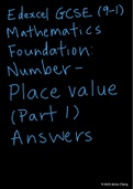 Answers to Edexcel GCSE (9-1) Mathematics Foundation Textbook: Number - Place value (Part 1)