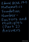 Answers to Edexcel GCSE (9-1) Mathematics Foundation Textbook: Number - Factors and multiples (Part 2)