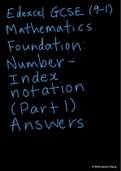 Answers to Edexcel GCSE (9-1) Mathematics Foundation Textbook: Number - Index notation (Part 1)
