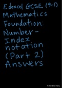 Answers to Edexcel GCSE (9-1) Mathematics Foundation Textbook: Number - Index notation (Part 2)