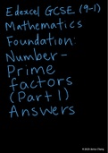 Answers to Edexcel GCSE (9-1) Mathematics Foundation Textbook: Number - Prime factors (Part 1)