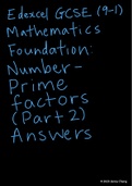 Answers to Edexcel GCSE (9-1) Mathematics Foundation Textbook: Number - Prime factors (Part 2)