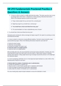 Nursing Fundamentals Proctored Practice A 2020 Questions & Answers Graded A