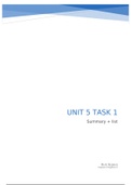 Essay Unit 5 Task 1  BTEC Level 3 