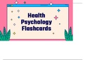 Flash cards for IAL Health Psychology Unit 3 