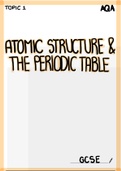 CHEMISTRY AQA Topic 1- Atomic structure and periodic table notes