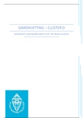 Cluster D - Samenvatting - Zenuwstelsel 2, Psychoproblematiek en Huid