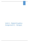 Unit 6 Digital Graphics Assignment 2 distinction example (BTEC Level 2 ICT)