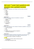stat quiz 7 exam test questions and answers new updated solution 