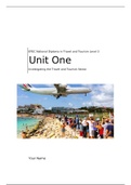 BTEC Travel and Tourism Level 3- Unit One