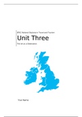 BTEC Travel and Tourism Level 3- Unit Three- UK as a Destination
