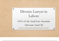 Top Divorce Lawyer in Lahore For Proceeding The Divorce Suit