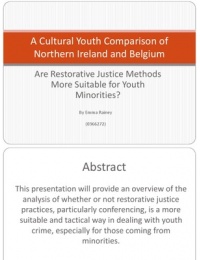 A Cultural Youth Comparison of Northern Ireland and Belgium - Restorative Justice Practices