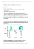 membrane structure, synthesis and function