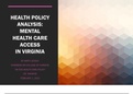 NR 506 Health Policy analysis 2020 | Mental health care access