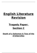 Tess of the d’Urbervilles & Death of a Salesman: Revision Notes