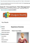 Tanner Bailey Focused_Exam_Pain_Management_2023 | NGR 6172 Shadow Health_Education & Empathy_A Grade
