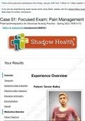 Tanner Bailey Shadow Health_Focused_Exam_Pain_Management_2023 | NGR 6172 Shadow Health_Medication Selection Score: 9 out of 9 points