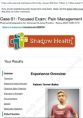 Tanner Bailey Shadow Health_Focused_Exam_Pain_Management_2023 | NGR 6172 Shadow Health_Patient Teaching Score: 6.5 out of 7