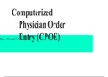 NR 360 Week 6 Assignment; Technology Presentation - Computerized Physician Order Entry (COPE)