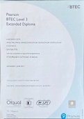 BTEC Level 3 Extended Diploma: Business (QFC) - Triple Distinction* Awarded