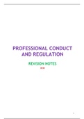 LPC PROFESSIONAL CONDUCT AND REGULATION REVISION NOTES 2020 (DISTINCTION - 90%)