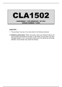 CLA1502 Assignment 1 for semester 1 & 2 of 2021