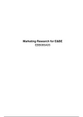 Summary Marketing Research E&BE 