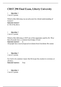 CRST 290 Final Exam Answer (Version-4), CRST 290 History of Life