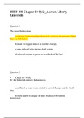 HIEU 201 Chapter 10 quiz_Answer, HIEU 201-HISTORY OF WESTERN CIVILIZATION I
