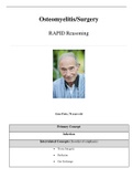 Case Study OsteomyelitisSurgery, RAPID Reasoning, Gene Potts, 78 years old, (Latest 2021) Correct Study Guide, Download to Score A