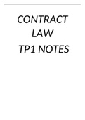 ALL CONTRACT law TP1 notes! [Lecture NOTES]