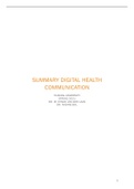 Summary Digital Health Communication (DHC) Tilburg University