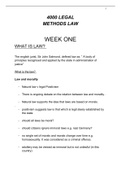 4000CLS ENGLISH LEGAL SYSTEM WEEK ONE AND WEEK TWO