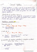 Class notes Chemistry Pearson Edexcel A Level Chemistry Year 2 (chemical equilibria)