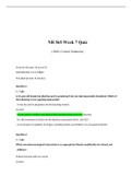 NR 565 Week 7 Quiz