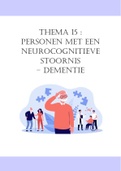 Samenvatting H15 (ODW2) : personen met een neurocognitieve stoornis - dementie 