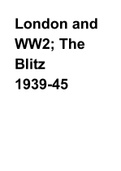Edexcel GCSE: Warfare Through Time: The Blitz (1939-1945)